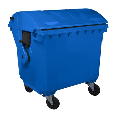 Container 1100L cu capac semi-rotund - Albastru